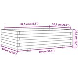 vidaXL Vrtno cvetlično korito belo 90x60x26,5 cm trdna borovina | Shoptok.si