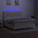  box spring s madracem LED krem 180x200 cm od tkanine | shoptok.hr