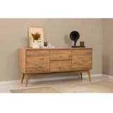 Hanah home vina 01 1005 atlantic pine cream (produžni trpezarijski sto, stolice i konzola (6 komada))
