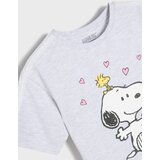 Sinsay Pamučna majica s ukrasnom čipkom na rukavima Peanuts | shoptok.hr