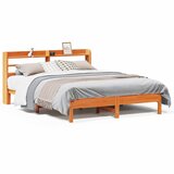 Furnova Posteljni okvir brez vzmetnice voščeno rjav 135x190 cm borovina, (21938200) | Shoptok.si