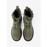 Shelvt Dark green workers with thick soles and lacing | ePonuda.com