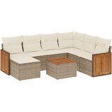  8-dijelni set vrtnih sofa od poliratana s jastucima bež | shoptok.hr