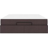  Konstrukcija postelje Temno rjava 140 x 200 cm blago | Shoptok.si