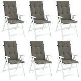 vidaXL Jastuci za stolice 6 kom tamnosivi 120 x 50 x 4 cm od tkanine | shoptok.hr