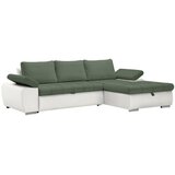 XORA SEDEŽNA GARNITURA, gladka tkanina bela, olivno zelena | Shoptok.si