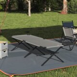 vidaXL zložljiva sončna postelja s torbo Siva 600D Oxford tkanina | Shoptok.si