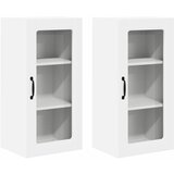  Zidni stakleni ormarić 2 pcs Bijelo 40 x 31 x 80 cm | shoptok.hr