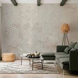  Foto tapeta - Flowing shapes - abstract beige and white background in patterned compositions 400x280 Standard | shoptok.hr