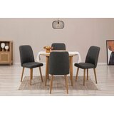 Hanah home Set Trpezarijski sto i 4 trpezarijske stolice Vina 1053, Crni | ePonuda.com