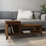  Stolić za kavu boja hrasta 100 x 50 x 45 cm konstruirano drvo | shoptok.hr
