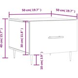  Stolić za kavu boja hrasta 50 x 50 x 40 cm konstruirano drvo | shoptok.hr