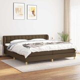  Krevet s oprugama i madracem tamnosmeđi 200x200 cm od tkanine | shoptok.hr