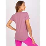 BASIC Feel Good T-shirt-RV-TS-7666.19-dark pink | Shoptok.si