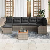  Sjedeća garnitura za vrt 8 kom. Siva poliratan 287,5 x 122,5 x 69 cm | shoptok.hr