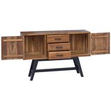 TV stalak s ladicama Prirodna 110 x 30 x 75 cm Čvrsto teak drvo | shoptok.hr