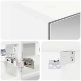  Kopalniška ogledalna omara s polico Bela 30 x 10,5 x 50 cm, (5000232858) | Shoptok.si