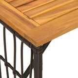 Vanjski stol Crna 80 x 40 x 40 cm Čelik i Poli Ratan - Crna | shoptok.hr
