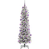 vidaXL Umjetno božićno drvce s stalakom Zelena i bijela 210 cm | shoptok.hr
