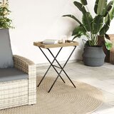  stol s pladnjem bež 65 x 40 x 75 cm od poliratana | shoptok.hr