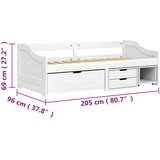  Dnevni ležaj s 3 ladice IRUN bijeli 90x200 cm masivna borovina | Eponuda.com