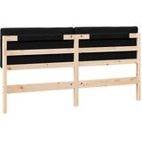  Tapecirani uzglavlje Smeđa i crna 200 cm Čvrsto borovo drvo | shoptok.hr