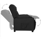  Naslonjač od tkanine crni | shoptok.hr