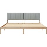  Okvir za krevet s uzglavljem Smeđa 200 x 200 cm tkanina | shoptok.hr