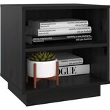  Noćni ormarići 2 kom crni 40 x 34 x 40 cm od masivne borovine | shoptok.hr