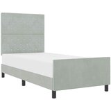  s opruga kutije Svjetlosiva 100 x 200 cm Baršun | shoptok.hr