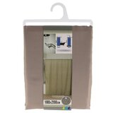  Zavjesa za kadu + 12 Pp Kukica 180 X 200 Cm Poliester, Sivo Smeđa | shoptok.hr