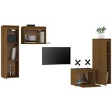TV omarica 4 kosi medeno rjava trdna borovina, (20731203) | Shoptok.si
