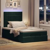  Otomanski krevet s madracima&LED tamnozeleni 120x200cm baršun | Eponuda.ba