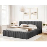 ELTAP temno siva oblazinjena zakonska postelja s prostorom za shranjevanje z letvenim dnom 160x200 cm carilla – | Shoptok.si