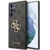 Guess GUHCS22L4GMGGR silikonski ovitek za Samsung Galaxy S22 Ultra 5G - črn z zlatim logom Cene