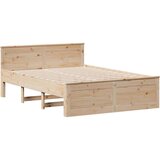 vidaXL Krevet s regalom za knjige bez madraca 140x190 cm od borovine | shoptok.hr