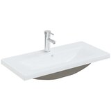  Vgradni umivalnik s pipo 81x39x18 cm keramičen bel | Shoptok.si