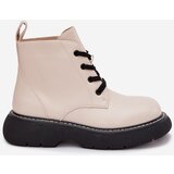 Boto Insulated Women's Platform Boots Lace-up Light Beige Harmine | shoptok.hr