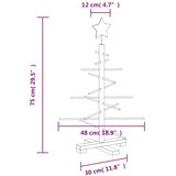  Drveno ukrasno božićno drvce 75 cm od masivne borovine | shoptok.hr