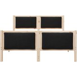  Okvir za krevet s uzglavljem Crna 135 x 190 cm tkanina | shoptok.hr