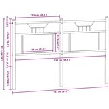  Zamjensko uzglavlje boja hrasta sonome 150 cm konstruirano drvo i čelik | Eponuda.com