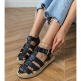 D/CEO Black closed espadrille sandals Kleona | Shoptok.si