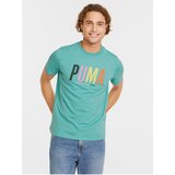 Puma Turquoise Men's T-Shirt with Graphic Print - Men's Cijene