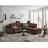 CARRYHOME KOTNA SEDEŽNA GARNITURA, mikrovelur barve bakra | Shoptok.si