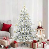 vidaXL Umjetno božićno drvce s nogom with LEDs s stalakom 150cm PVC | shoptok.hr