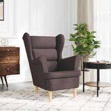  Fotelja tamno smeđa 74x84x100 cm od tkanine | shoptok.hr