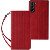 HURTEL ETUI Z MAGNETNIM PAŠČKOM ZA SAMSUNG GALAXY S22+ (S22 PLUS) OVITEK DENARNICA + MINI OBESEK ZA VRVICO, RDEČ, (21833603) | Shoptok.si