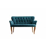 Atelier Del Sofa sofa dvosed paris walnut wooden petrol blue Cene