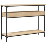  Konzolni stolić s policom Sonoma hrast 100x29x75 cm Konstruirano drvo | shoptok.hr