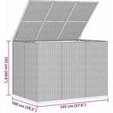  Kutija za vrtne jastuke od PE ratana 145 x 100 x 103 cm smeđa | shoptok.hr